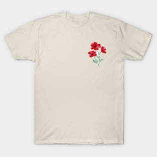 Red Poppy Watercolour T-Shirt